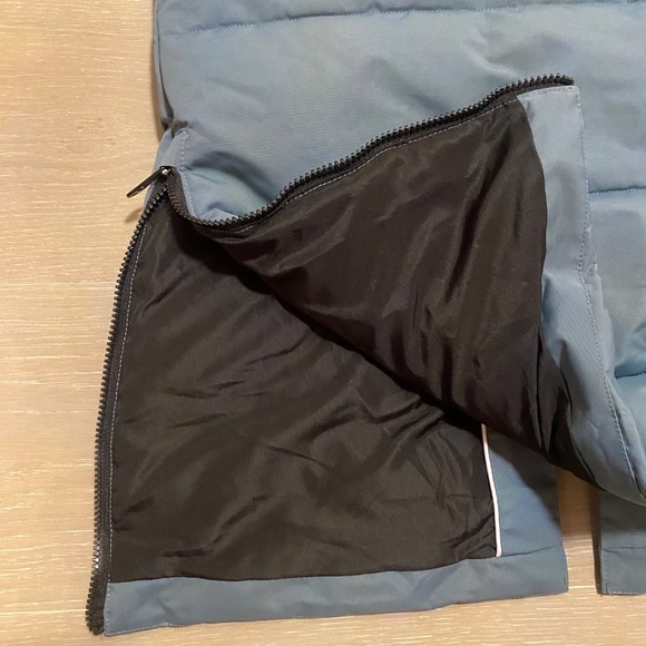 NOIZE quilted winter coat in light blue with faux fur hood trim, size XS - Picture 11 of 13